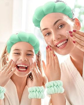 Faixa de Cabelo com Pulseiras Absorventes