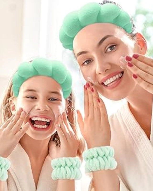 Faixa de Cabelo com Pulseiras Absorventes